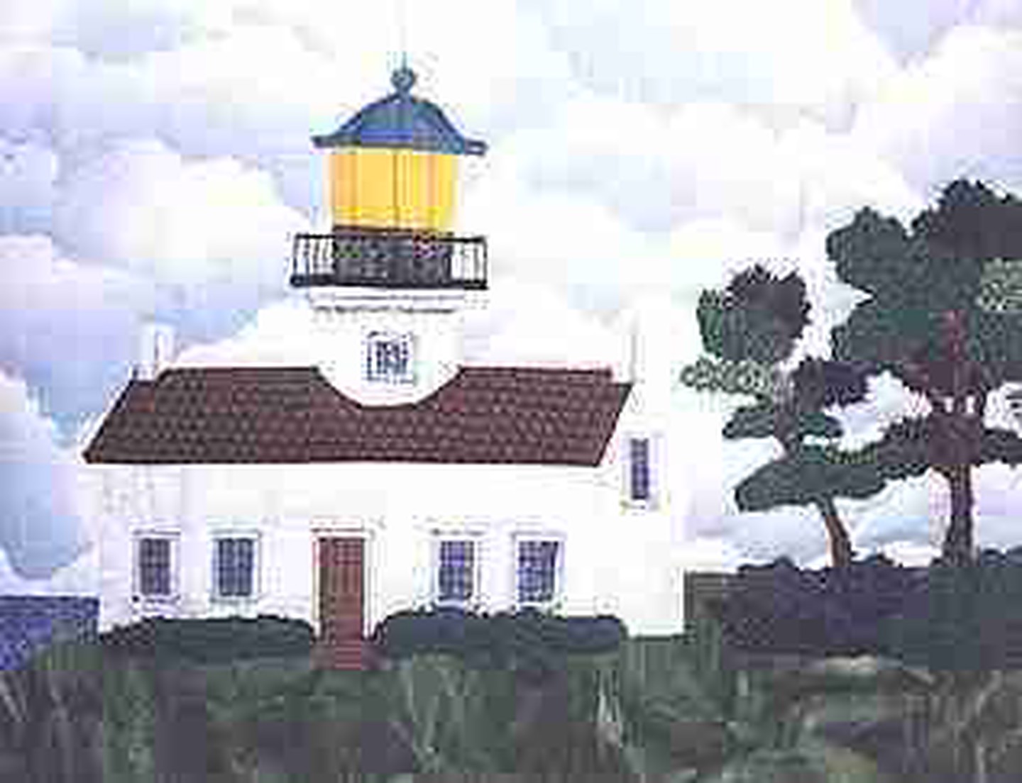 Old Point Loma lighthouse detail