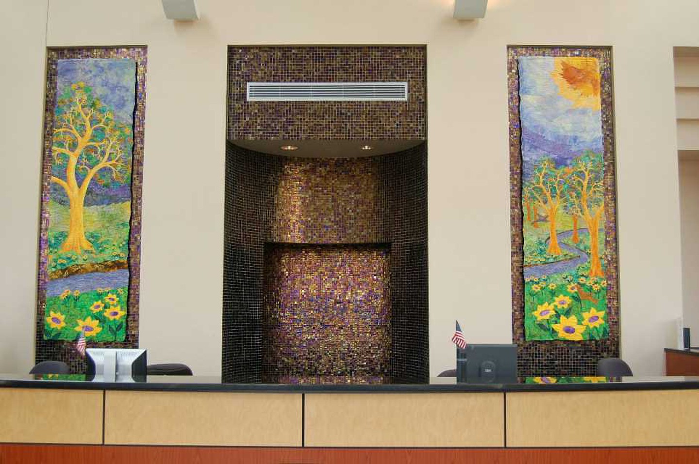 Installation in the hospital lobby